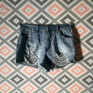 Rewash faded blue jean shorts, size 9/29, high wasted